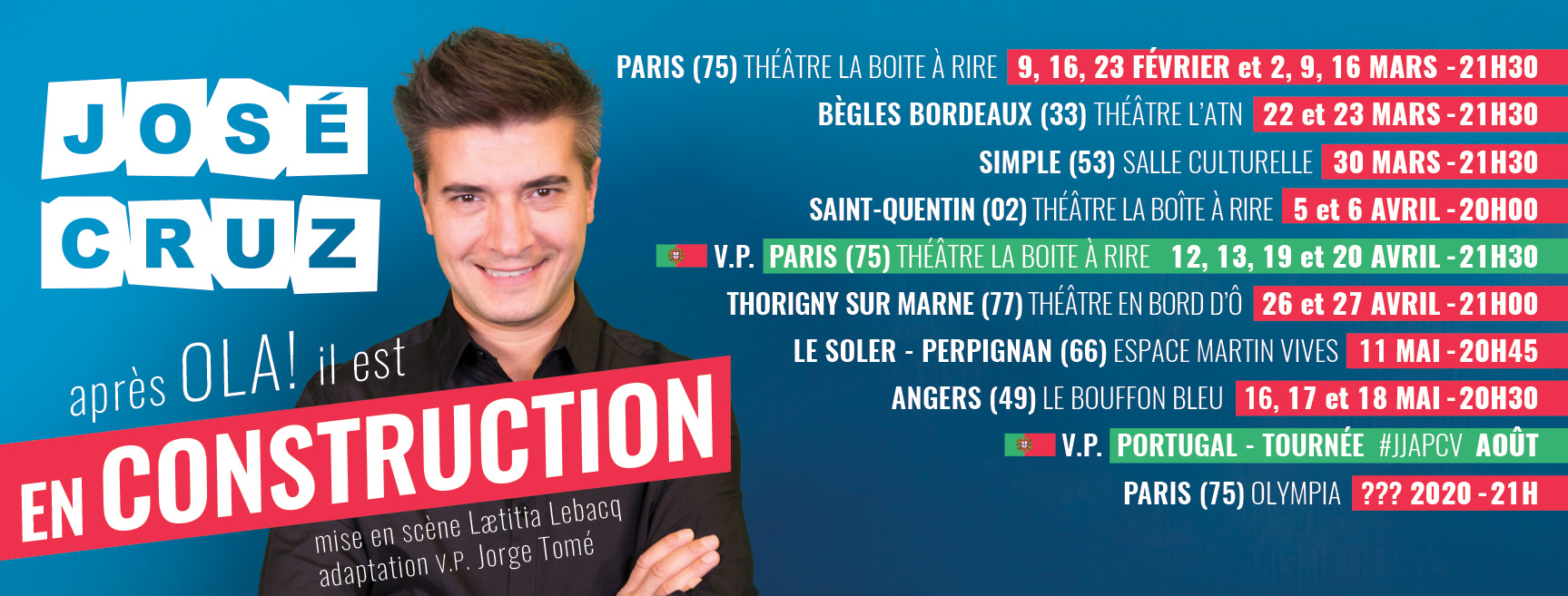 Visuel du spectacle En construction de José Cruz pour facebook