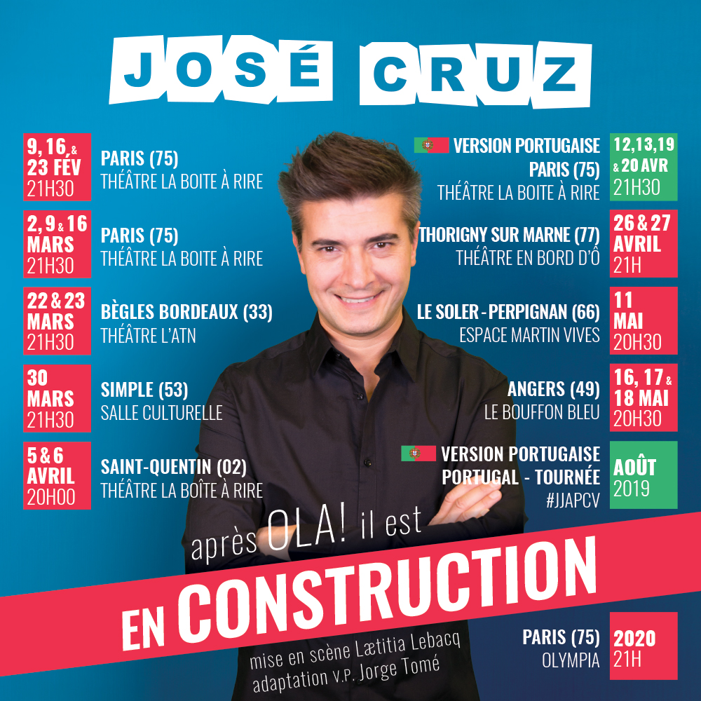 Visuel du spectacle En construction de José Cruz pour Instagram