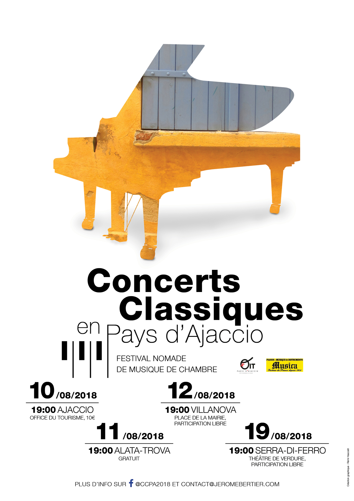 Affiche de concerts classiques en Corse du Sud