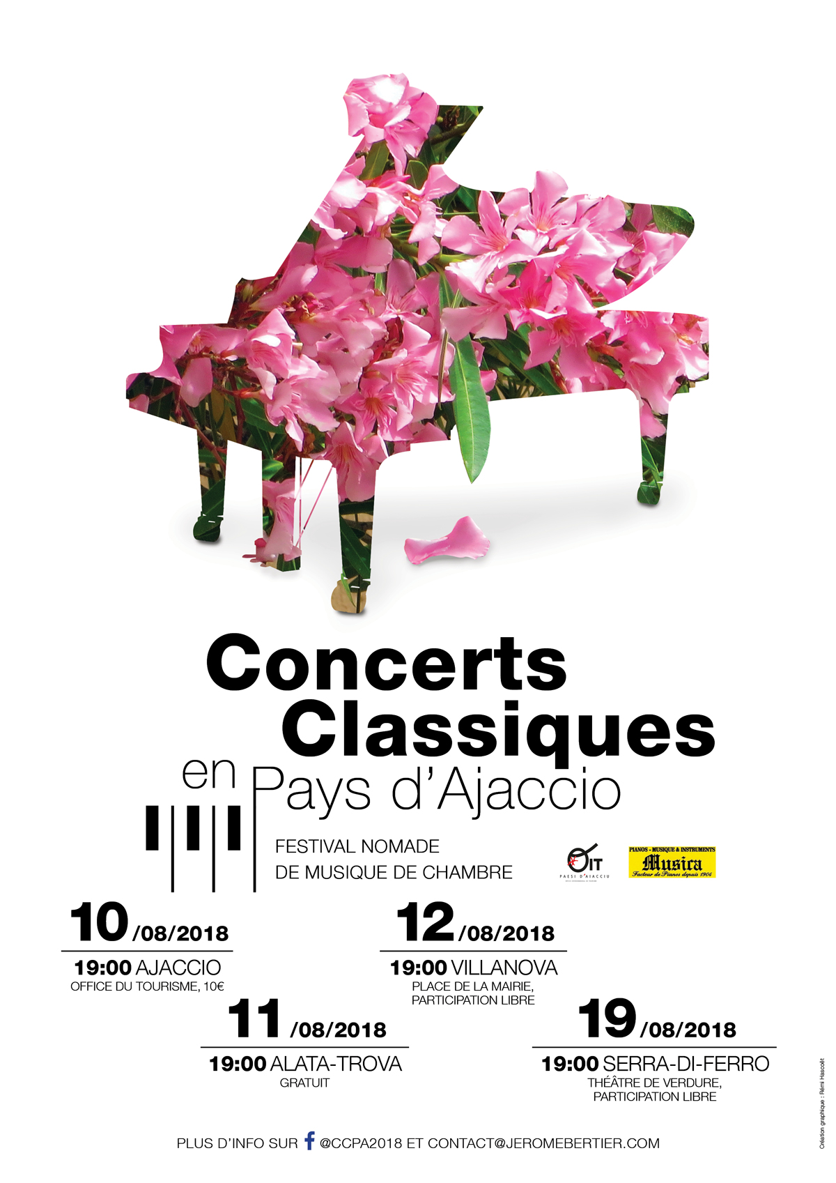 Affiche de concerts classiques en Corse du Sud
