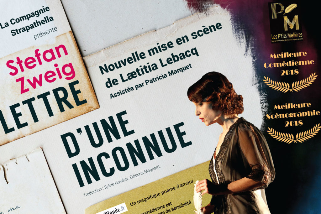 Affiche de la Lettre d'une inconnue avec Laetitia Lebacq