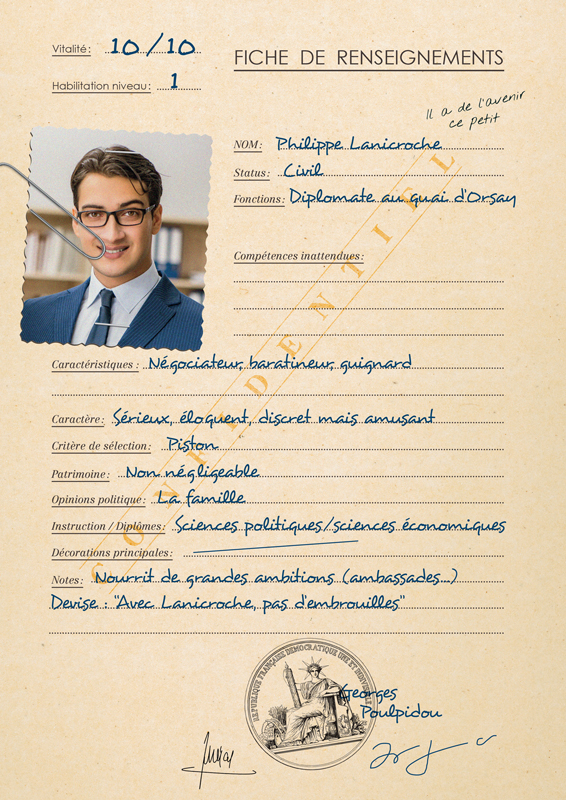 Fiche de personnage Philippe Lanicroche pour game of roles 1979