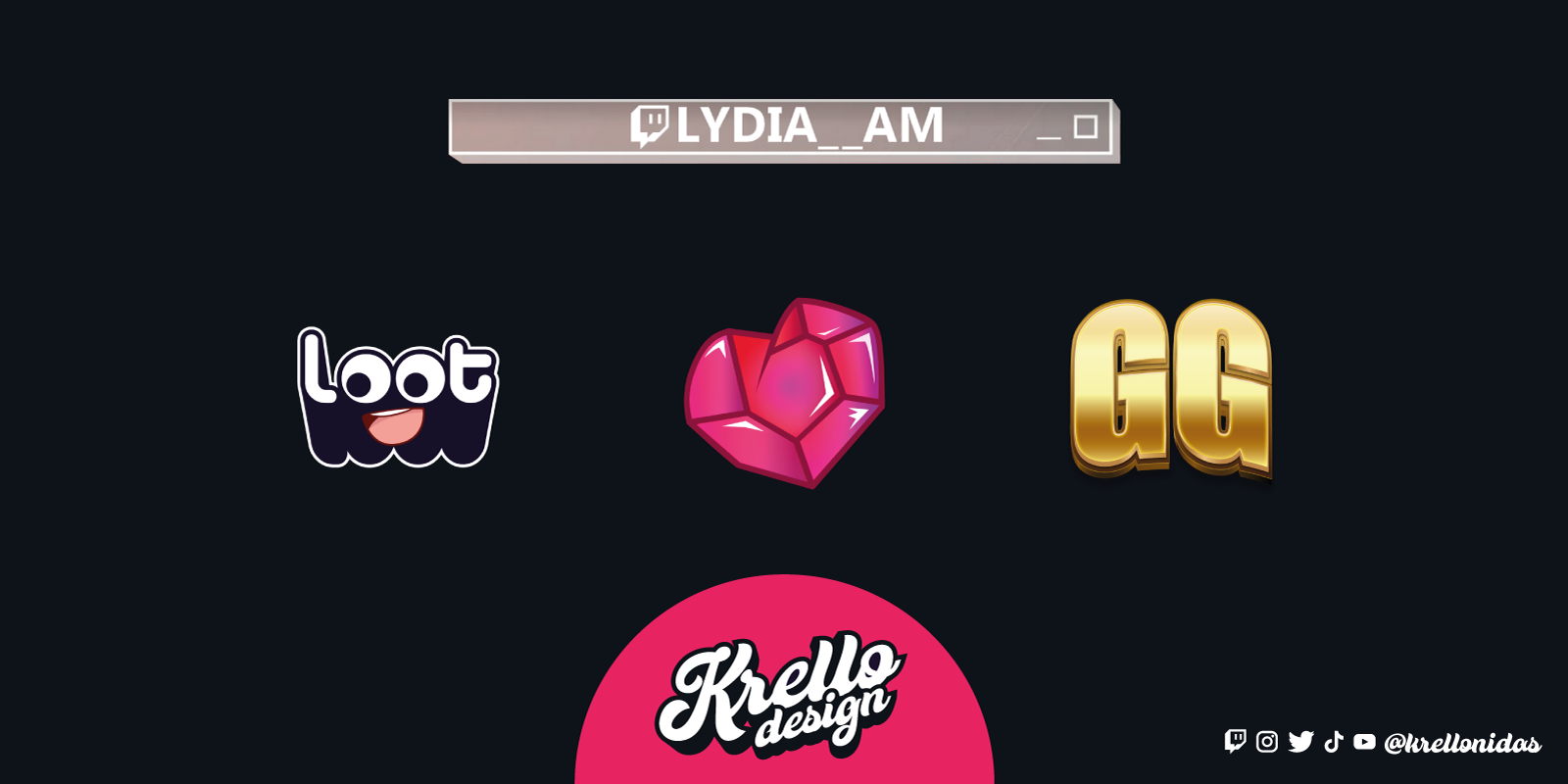 Emotes Twitch pour la chaîne de Lydia